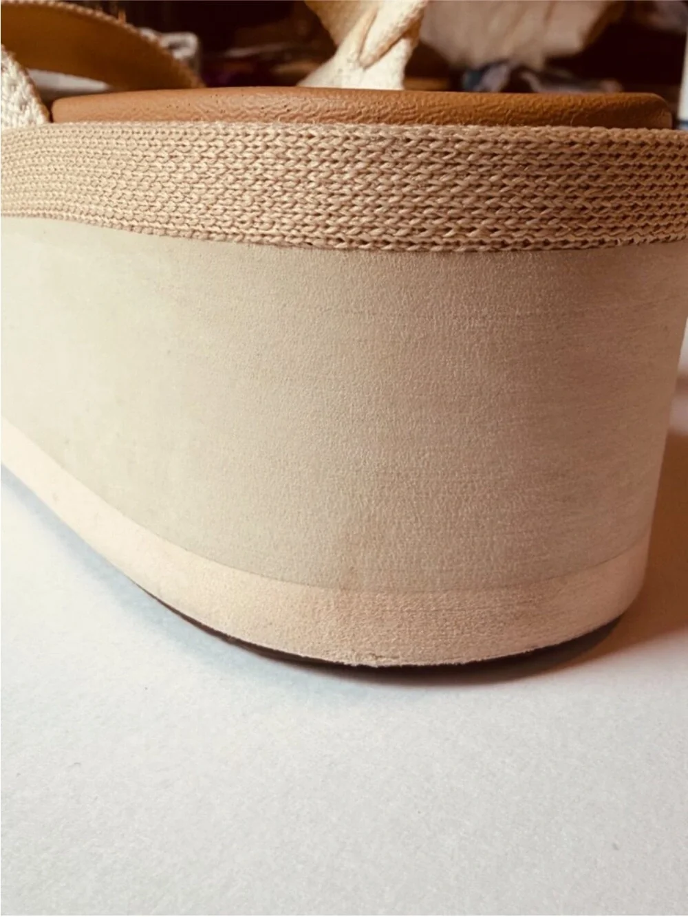 Rothy’s Platform Strappy Sandal in Light Beige - Women's